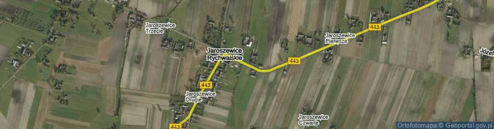 Zdjęcie satelitarne Jaroszewice Rychwalskie ul.